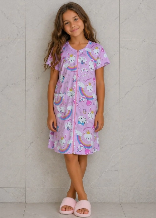 Халат на молнии для девочки (р-р 8-12 лет)