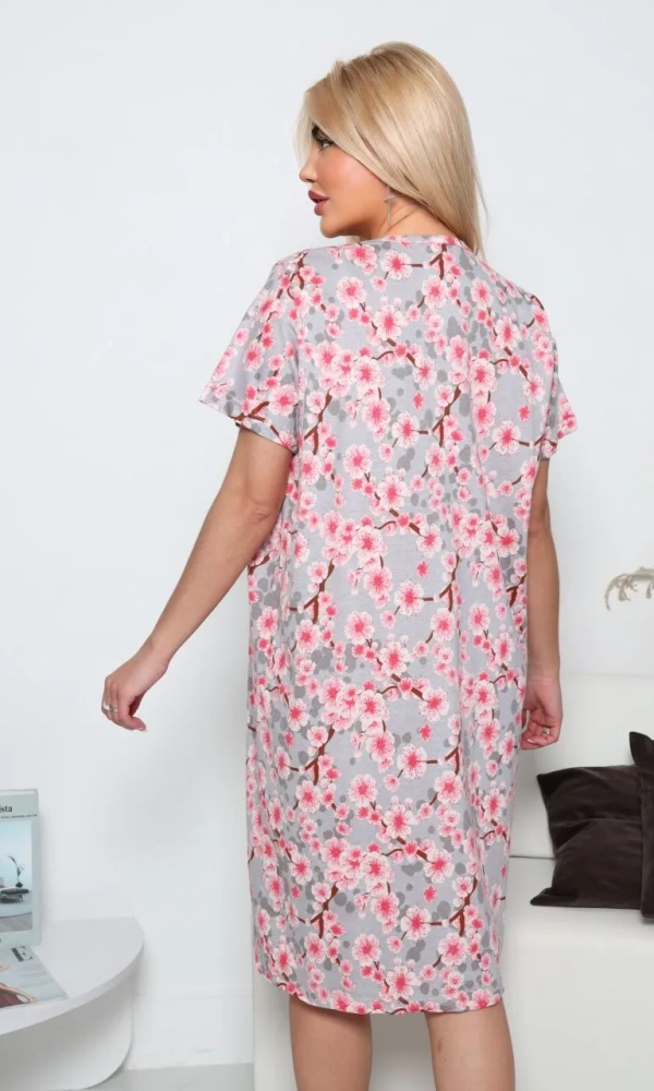 Сорочка женская ночная с коротким рукавом (р-р 48-56)