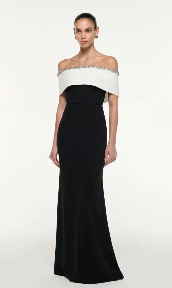 Платье вечернее с открытыми плечами (р-р 42-44)