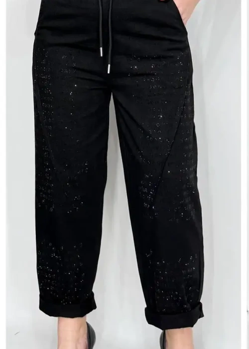 Брюки на резинке со стразами женские (р-р 48-56)