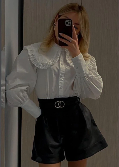 Рубашка с объёмным воротником женская (р-р 42-44)