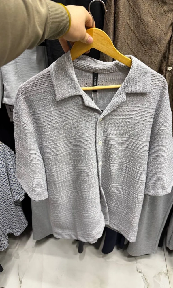 Рубашка вязаная мужская (р-р M-3XL)