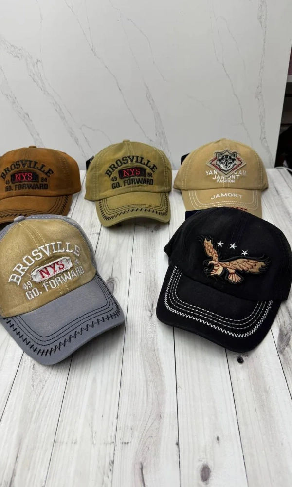 Бейсболка унисекс варёнка с вышивкой (р-р 56-60)