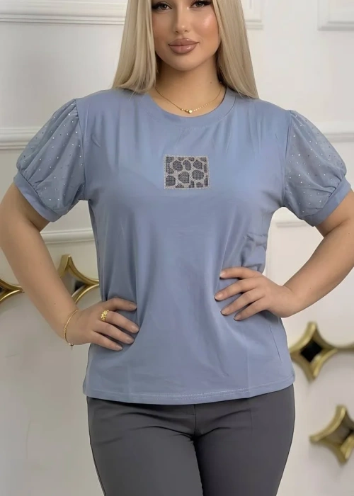 Футболка нарядная с принтом женская (р-р 52-58)