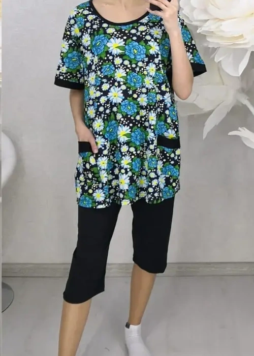 Комплект "Футболка и бриджи", дачный (р-р 50-60)