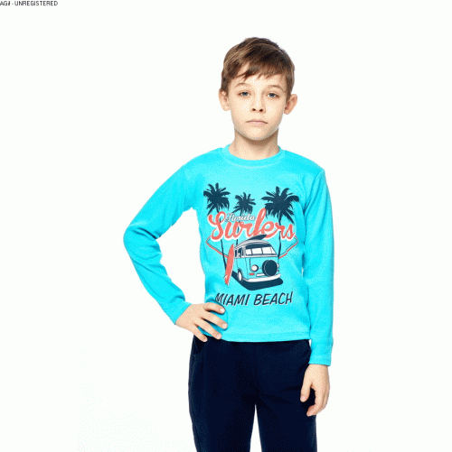 Футболка для мальчика с длинным рукавом (5-8 лет)