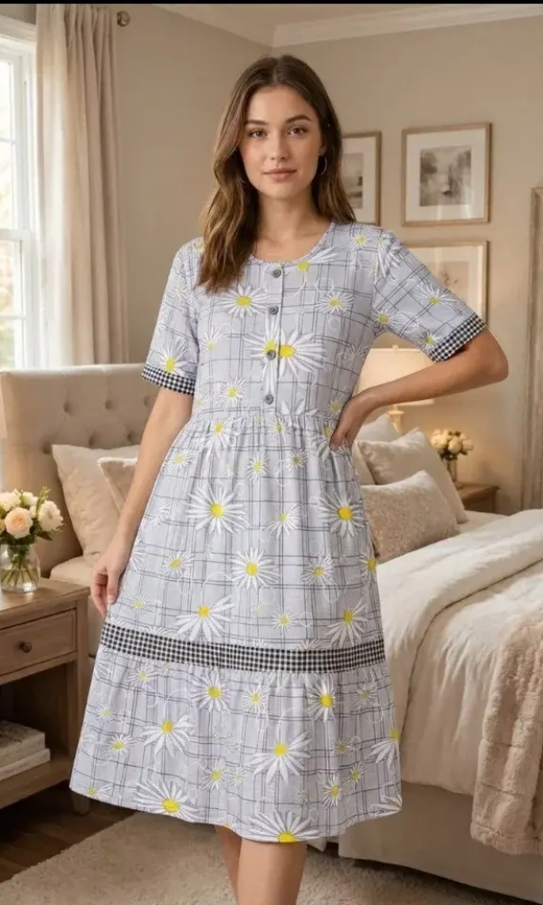 Платье домашнее с принтом женское (р-р 50-60)