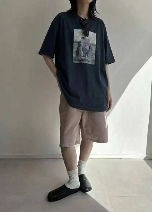 Футболка свободная женская с принтом (р-р единый 42-48)