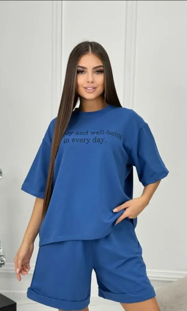 Костюм домашний футболка-шорты, женский (р-р 48-56)