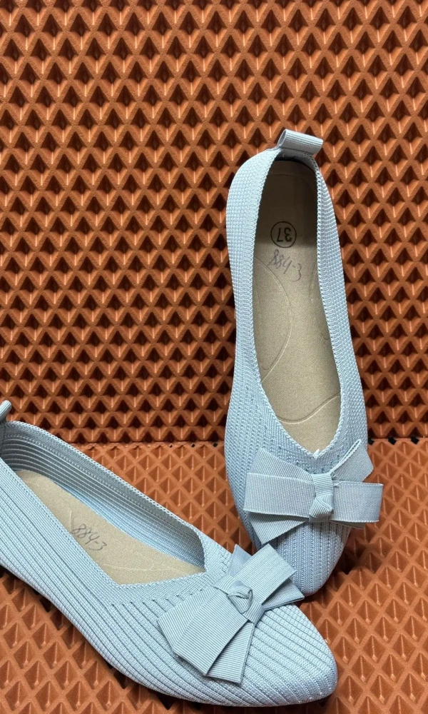 Балетки с бантом вязаные тряпочные женские (р-р 36-41)