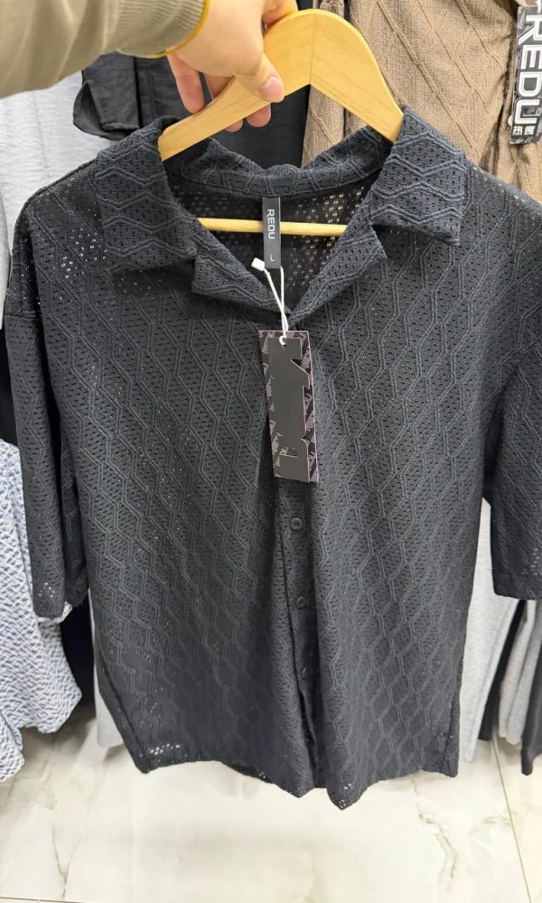 Рубашка вязаная мужская (р-р M-3XL)