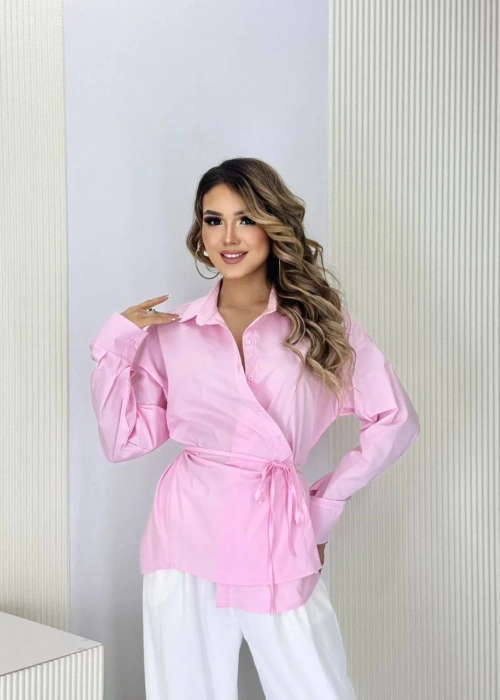 Рубашка приталенная с завязками женская (р-р 42-48)