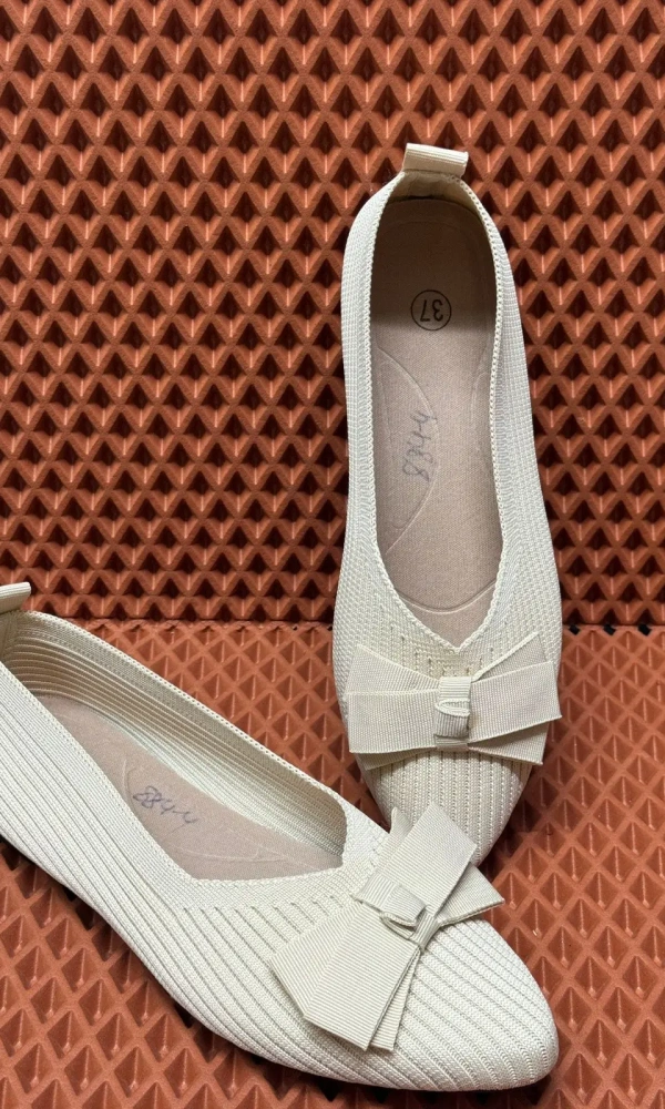 Балетки с бантом вязаные тряпочные женские (р-р 36-41)