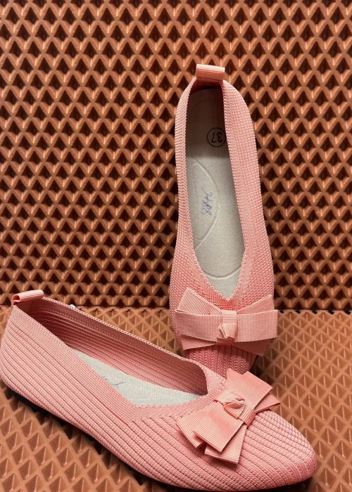 Балетки с бантом вязаные тряпочные женские (р-р 36-41)
