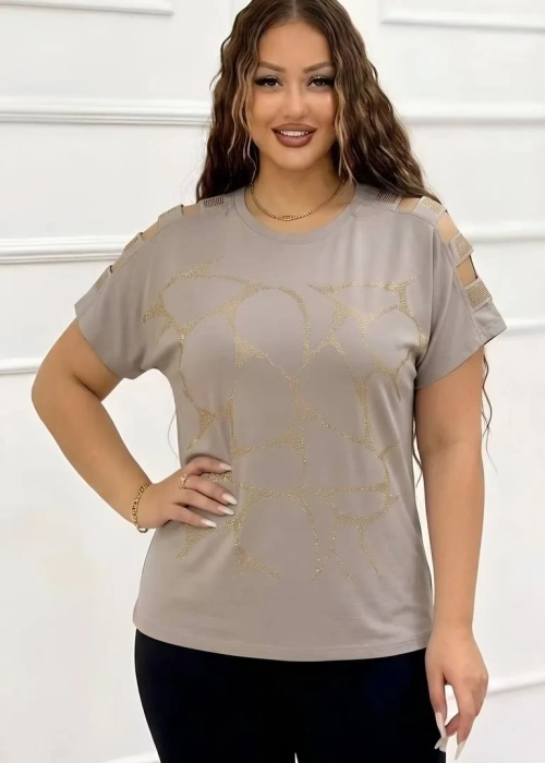 Футболка женская с открытыми плечами (р-р 52-58)