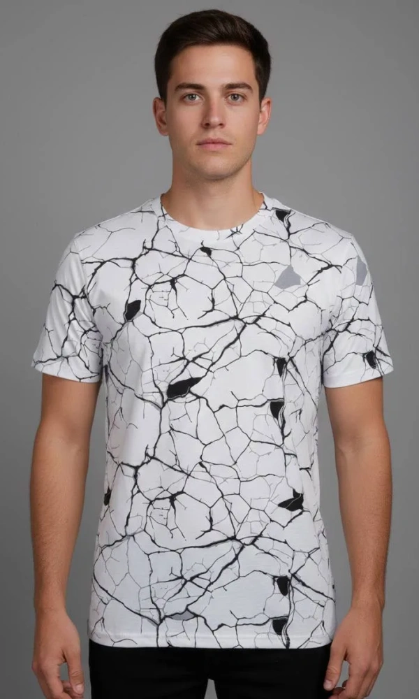 Футболка базовая с принтом мужская (р-р 48-56)