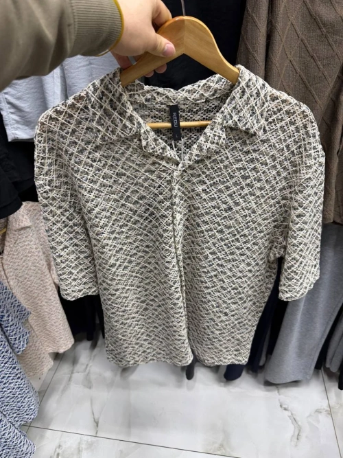 Рубашка вязаная мужская (р-р M-3XL)