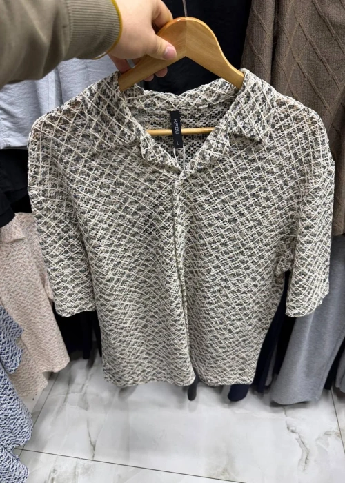 Рубашка вязаная мужская (р-р M-3XL)