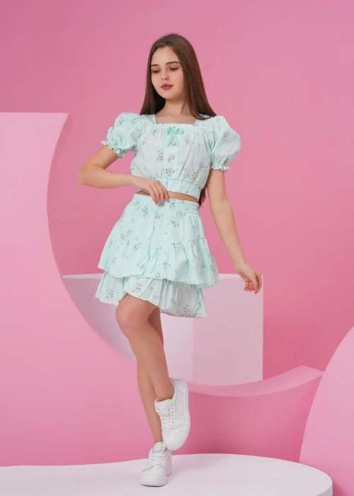 Костюм топ с юбкой для девочки (р-р 36-44)