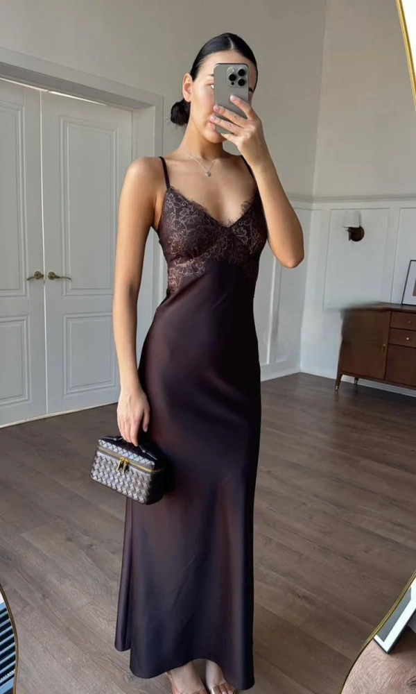 Платье комбинация с кружевом женская р-р 42-44