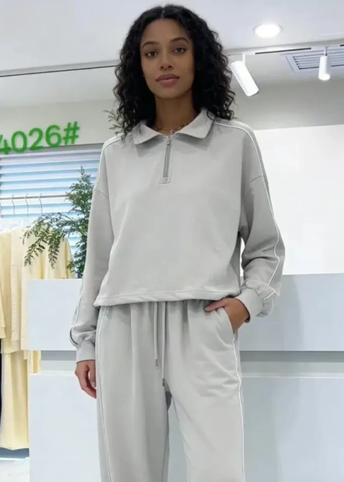 Спортивный костюм полузамок женский (р-р единый 48-52)