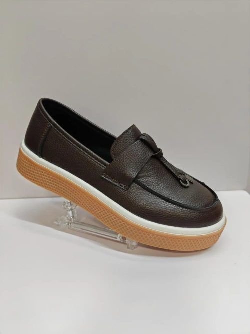 Кожаные мокасины на платформе женские (р-р 36-41)