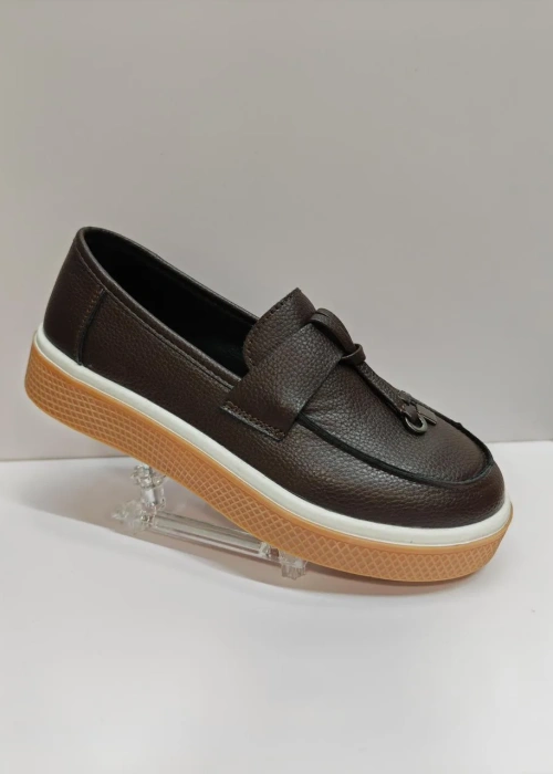 Кожаные мокасины на платформе женские (р-р 36-41)