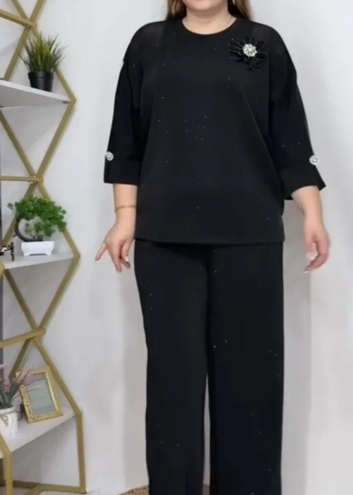 Костюм двойка женский со стразами (р-р 52-56)