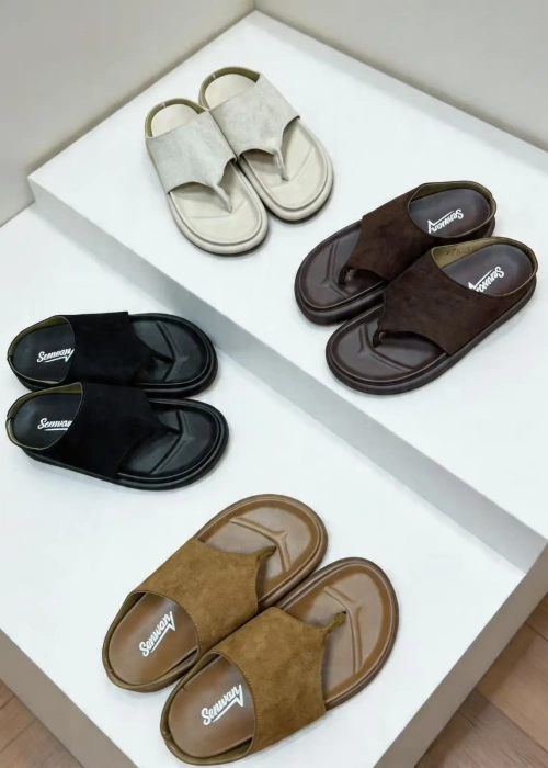 Шлёпки женские через палец замшевые (р-р 36-41)