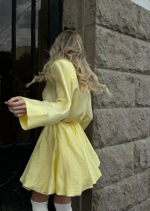 Костюм льняной с юбкой женский (р-р 42-44)