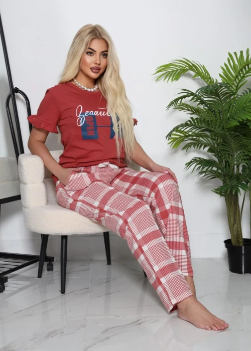 Пижама двойка с брюками женская (р-р 44-54)
