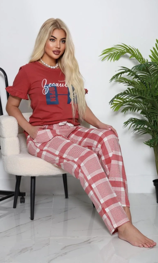 Пижама двойка с брюками женская (р-р 44-54)