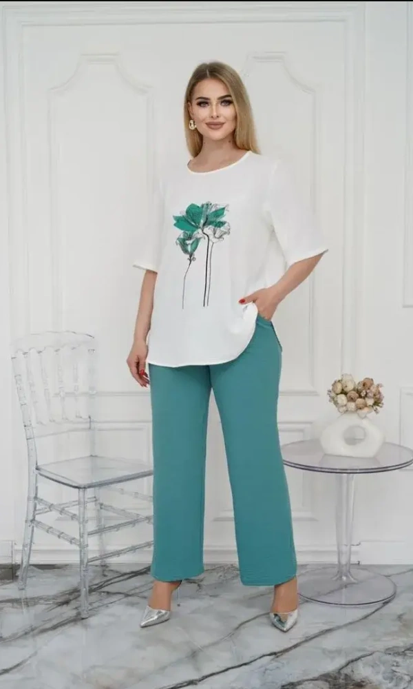 Костюм женский с широкими брюками (р-р 46-56)