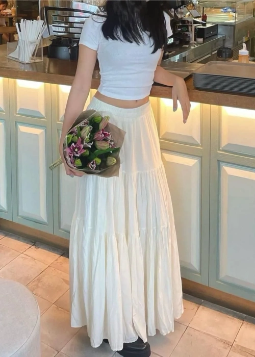 Юбка длинная макси с воланами (р-р 42-48)