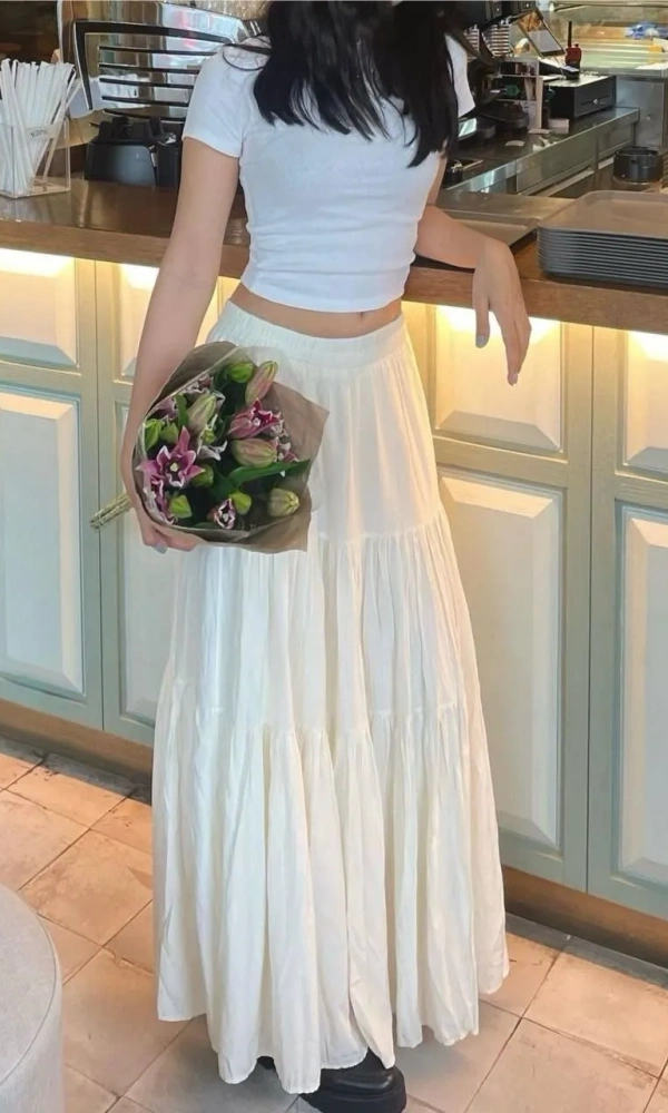 Юбка длинная макси с воланами (р-р 42-48)