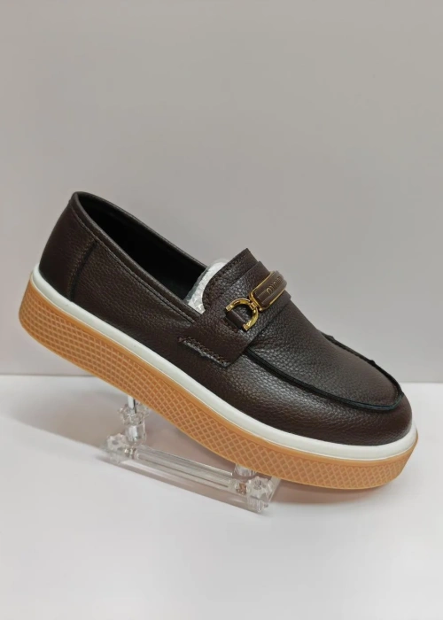 Мокасины кожаные на платформе женские (р-р 36-41)