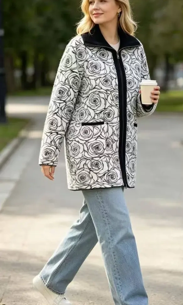 Кардиган на молнии женский (р-р 56-60)