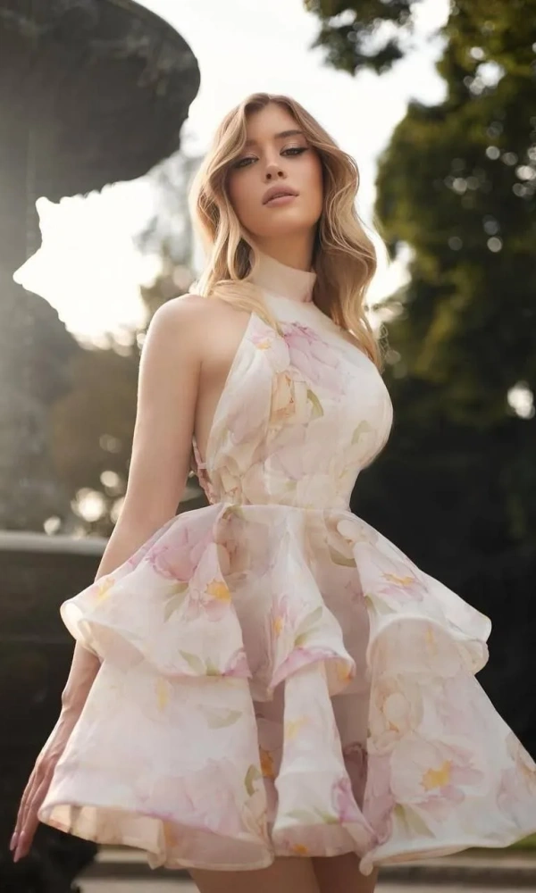 Платье женское воздушное, с открытой спиной (р-р 42-44)