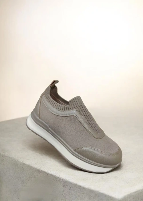 Кроссовки слипоны на резинке замшевые женские (р-р 36-41)