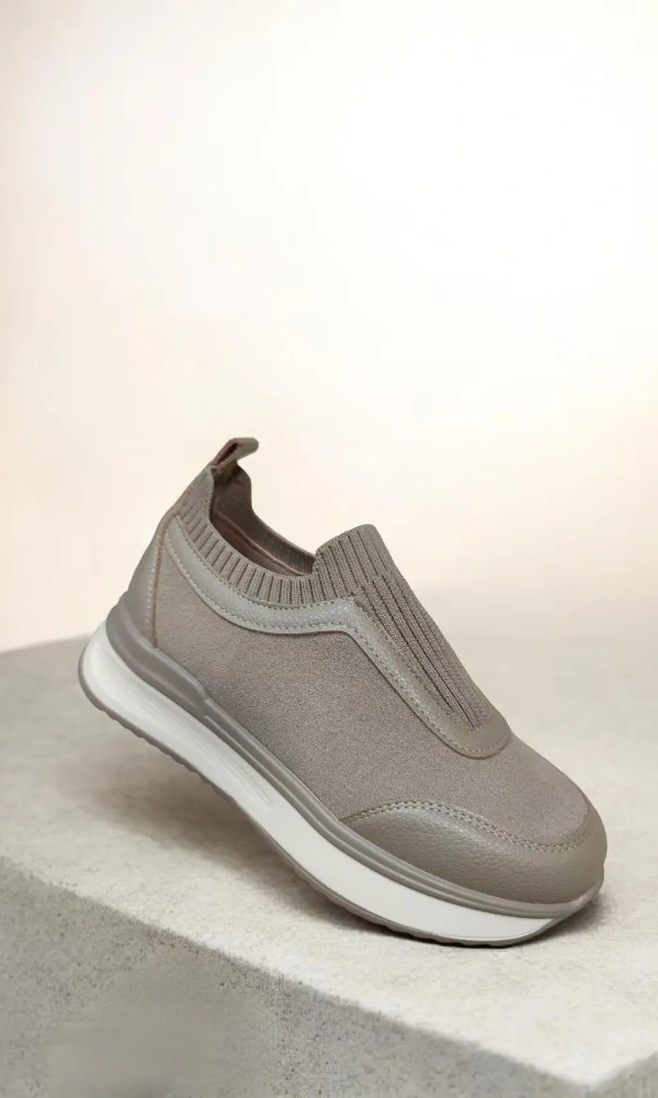 Кроссовки слипоны на резинке замшевые женские (р-р 36-41)