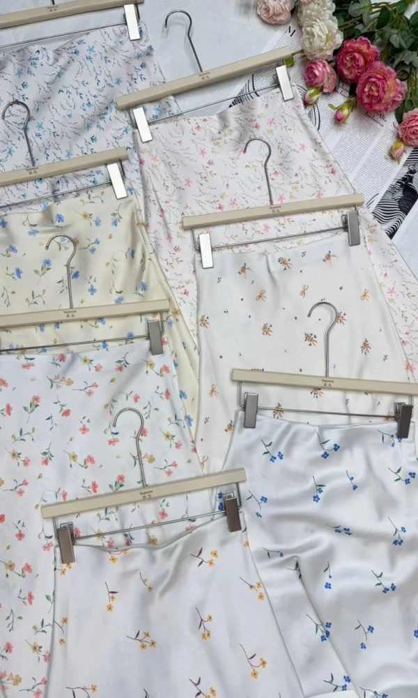 Юбка шёлковая с принтом женская (р-р 42-48)