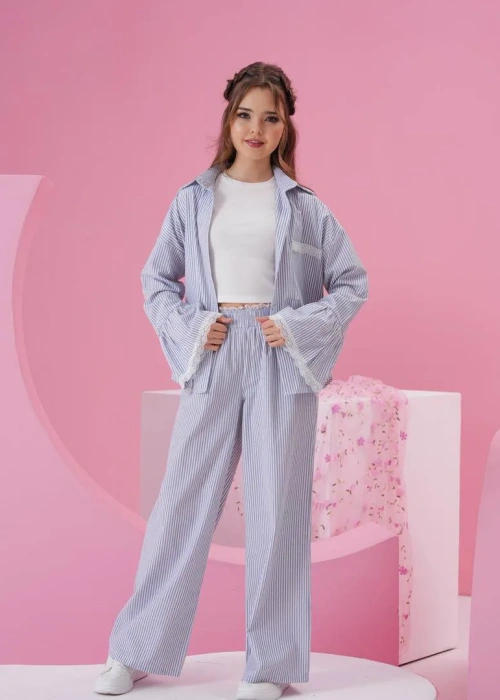 Костюм летний для девочки: рубашка+брюки (р-р 36-44)