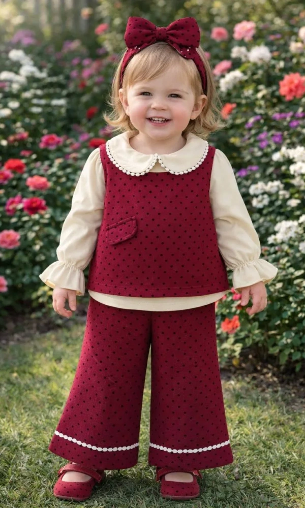 Костюм для девочки: рубашка-жакет-брюки (р-р 1-4)