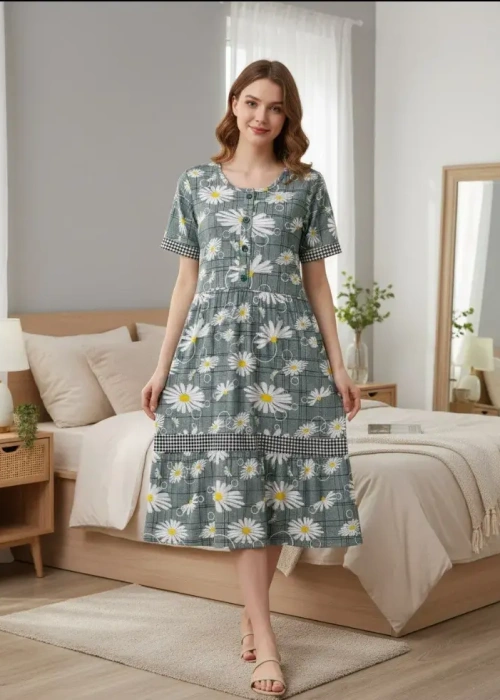 Платье домашнее с принтом женское (р-р 50-60)