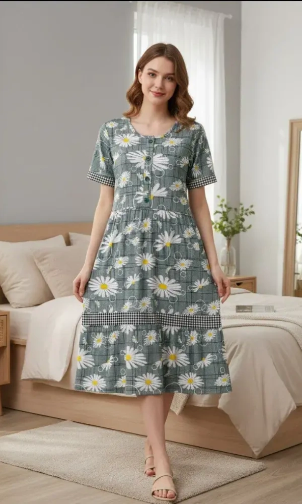 Платье домашнее с принтом женское (р-р 50-60)