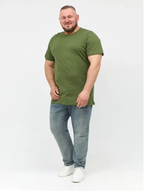 Футболка больших размеров однотонная мужская (р-р 58-66)