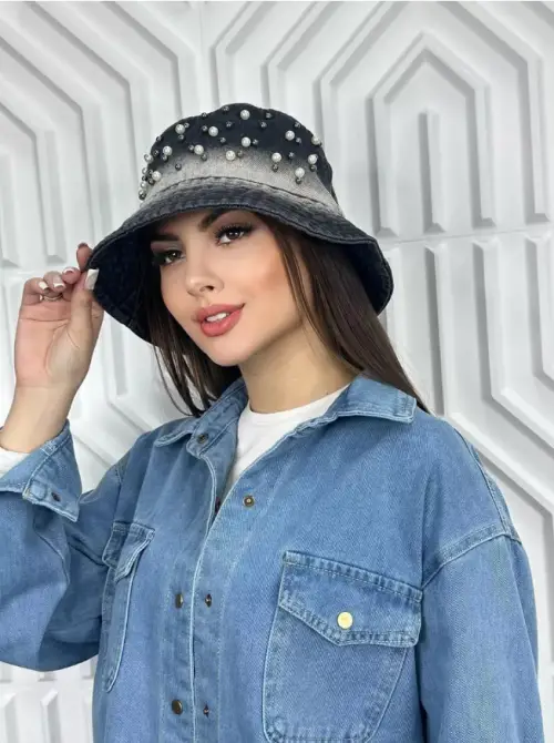 Панама летняя джинсовая женская (57-58)