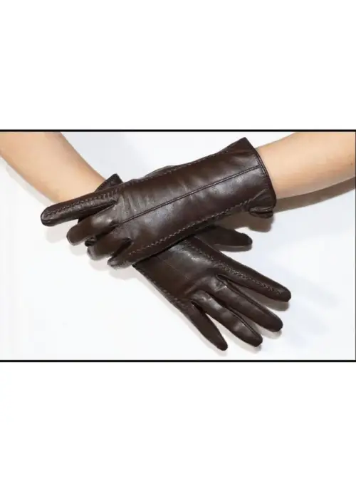 Теплые кожаные перчатки