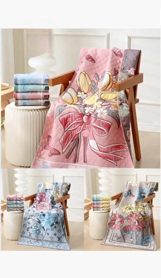 Полотенце стёганное "8 марта" (35*75)