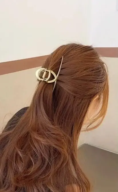 Крабик для волос большой металлический Петля  (11,5 см)
